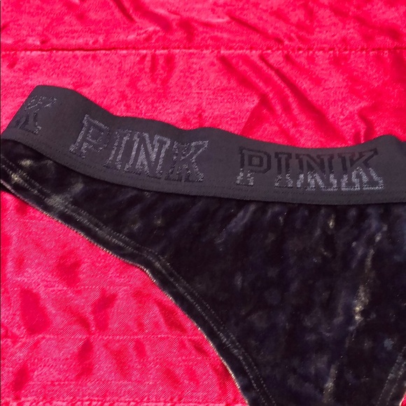 PINK velvet thong - Picture 2 of 2